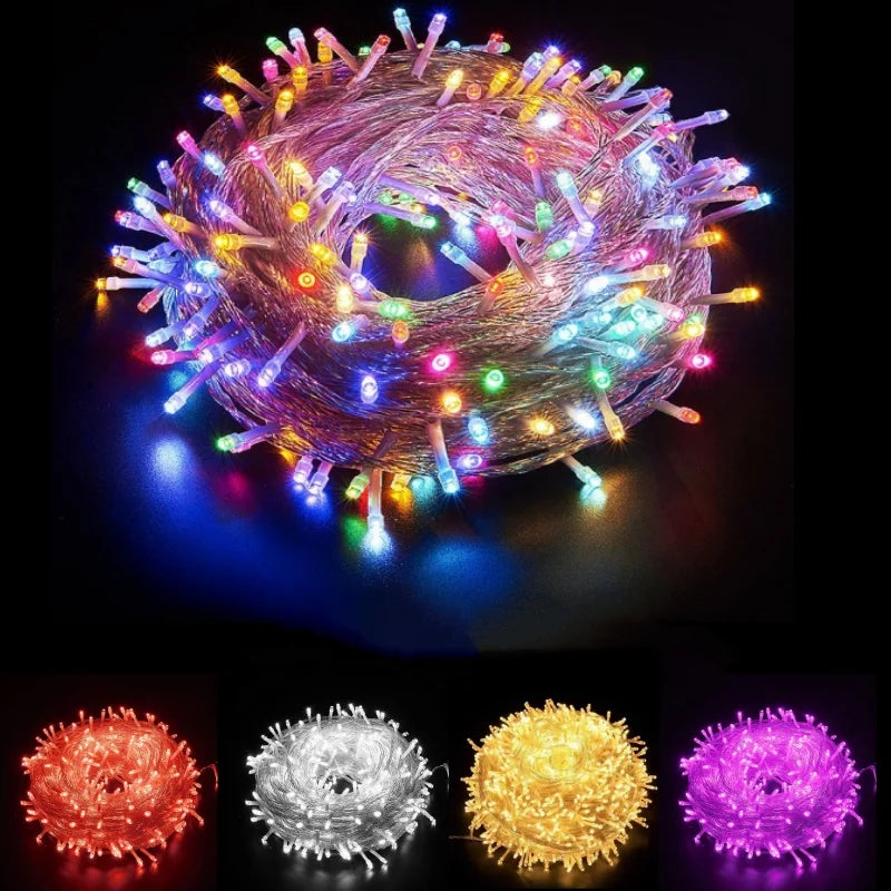 10M 100LEDs LED String Light AC 220V 110V Festoon Lamps Waterproof OutSpecification:
LED color: Red/Green/Blue/White/Warm White/RGB/Pink/Purple
LED quantity: 10m/100LEDs
Input voltage: 220V 110V
Plug standard: EU/US Plug
String Light 10M 100LEDs LED String Light AC 220V 110V Festoon Lamps Waterproof Outdoor Garland Party Holiday Christmas Wedding Decoration