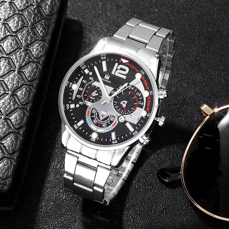 Luxury Brand Men Business Watch Stainless Steel Calendar Big Dial WatcMovement type: Quartz Watch
Applicable people: Mens
Watch band length Approx:220mm
Watch band Width Approx:18mm
Watch case diameter Approx:41mm
Luxury Brand Men Business Watch Stainless Steel Calendar Big Dial Watches