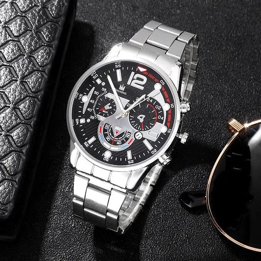 Luxury Brand Men Business Watch Stainless Steel Calendar Big Dial WatcMovement type: Quartz Watch
Applicable people: Mens
Watch band length Approx:220mm
Watch band Width Approx:18mm
Watch case diameter Approx:41mm
Luxury Brand Men Business Watch Stainless Steel Calendar Big Dial Watches