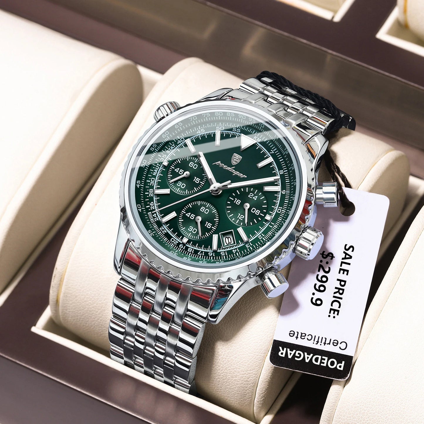 POEDAGAR Luxury Military Watch for Men Waterproof Luminous Date ChronoPackage Included:
1 x POEDAGAR Clock
1 x POEDAGAR Box
1 x Watchband adjust tool
1 x Watch wipe
1 x Warranty card
After-Sales Service:
If you have any questionMen Waterproof Luminous Date Chronograph Man Watch Sport Quartz Stainless Steel Men'