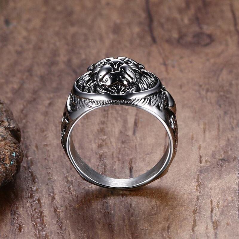 Lion Head RingsBe the pride of your peers with our vintage Lion Head Ring! The perfect staple for any man, this show-stopping stainless steel ring is sure to draw gazes. Crafted wiLion Head Rings