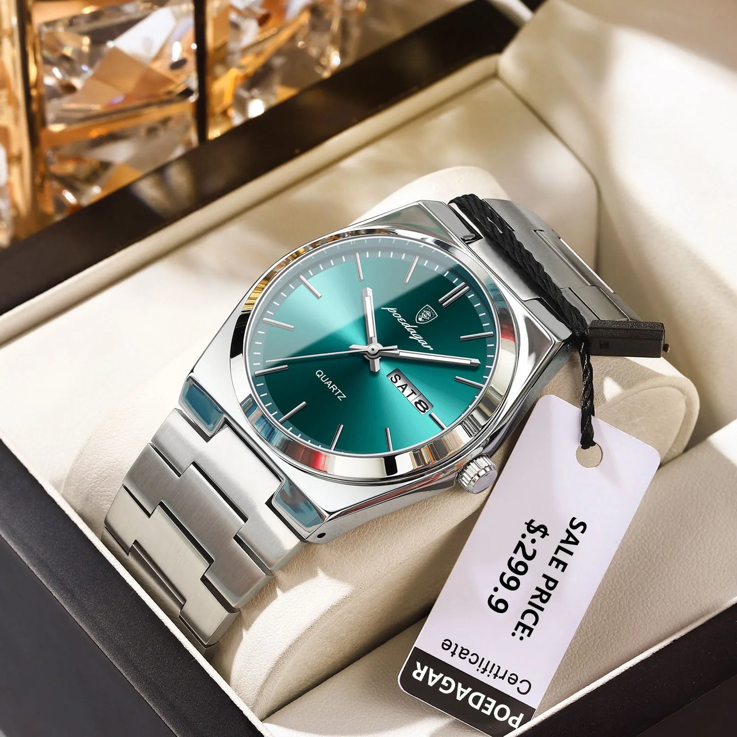 POEDAGAR Luxury Quartz Man Wristwatch Sport Men Watches Waterproof LumPackage Included:
1 x POEDAGAR Clock
1 x POEDAGAR Box
1 x Watchband adjust tool
1 x Watch wipe
1 x Warranty card
After-Sales Service:
If you have any questPOEDAGAR Luxury Quartz Man Wristwatch Sport Men Watches Waterproof Luminous Date Week Stainless Steel Men'