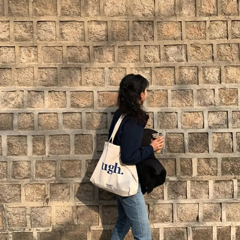 Canvas Letter Fashion Shoulder BagExpress Yourself with the Canvas Letter Fashion Shoulder BagMake a statement with the Canvas Letter Fashion Shoulder Bag. Its stylish design featuring bold letters aCanvas Letter Fashion Shoulder Bag