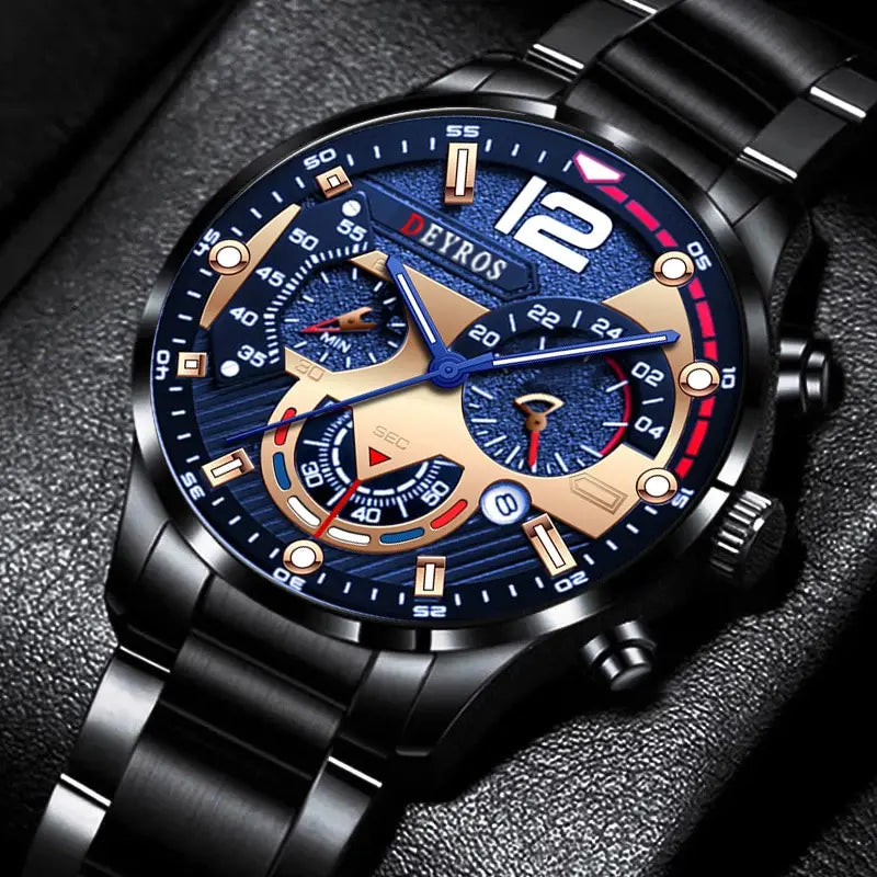 Fashion Mens Stainless Steel Watches Luxury Quartz Wristwatch Calendar• Stainless Steel Case :Crafted from durable stainless steel, this watch offers a sleek and modern look, perfect for any business or casual occasion.
• Quartz MoFashion Mens Stainless Steel Watches Luxury Quartz Wristwatch Calendar Luminous Clock Men Business Casual Watch Reloj Hombre