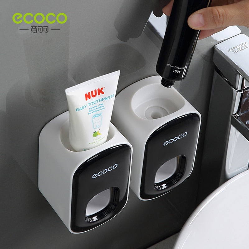 Wall Mount Automatic Toothpaste DispenserIntroducing the ECOCO Automatic Toothpaste Dispenser and Toothbrush Holder â the ultimate bathroom accessory for a hassle-free and organized oral care routine. ThiWall Mount Automatic Toothpaste Dispenser