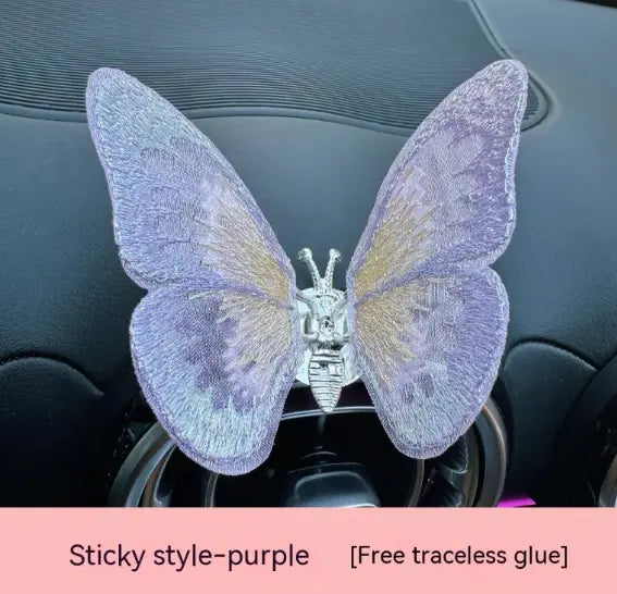 Moving Embroidery Butterfly Car Accessories### Product Description: Moving Embroidery Butterfly Center Console Air Outlet Decoration – Healing Series Car Accessories**Overview:**Transform your vehicle’s interMoving Embroidery Butterfly Car Accessories