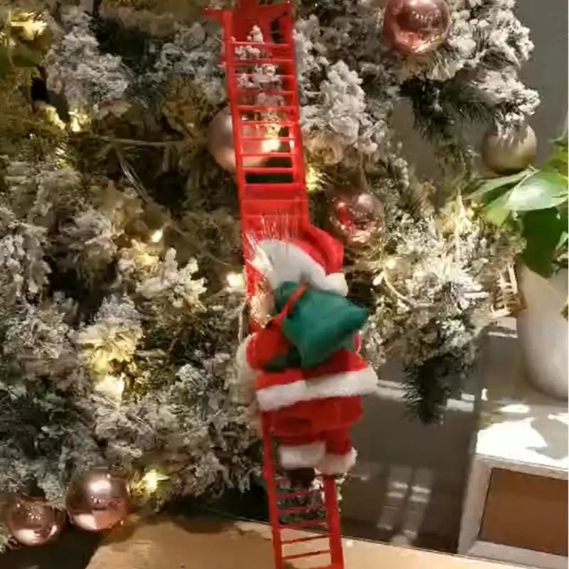 Electric Climbing Santa DollBring Joy to Your Home with Electric Climbing Santa Doll Experience the delight of Santa Claus climbing your Christmas tree with our charming electric climbing SantaElectric Climbing Santa Doll