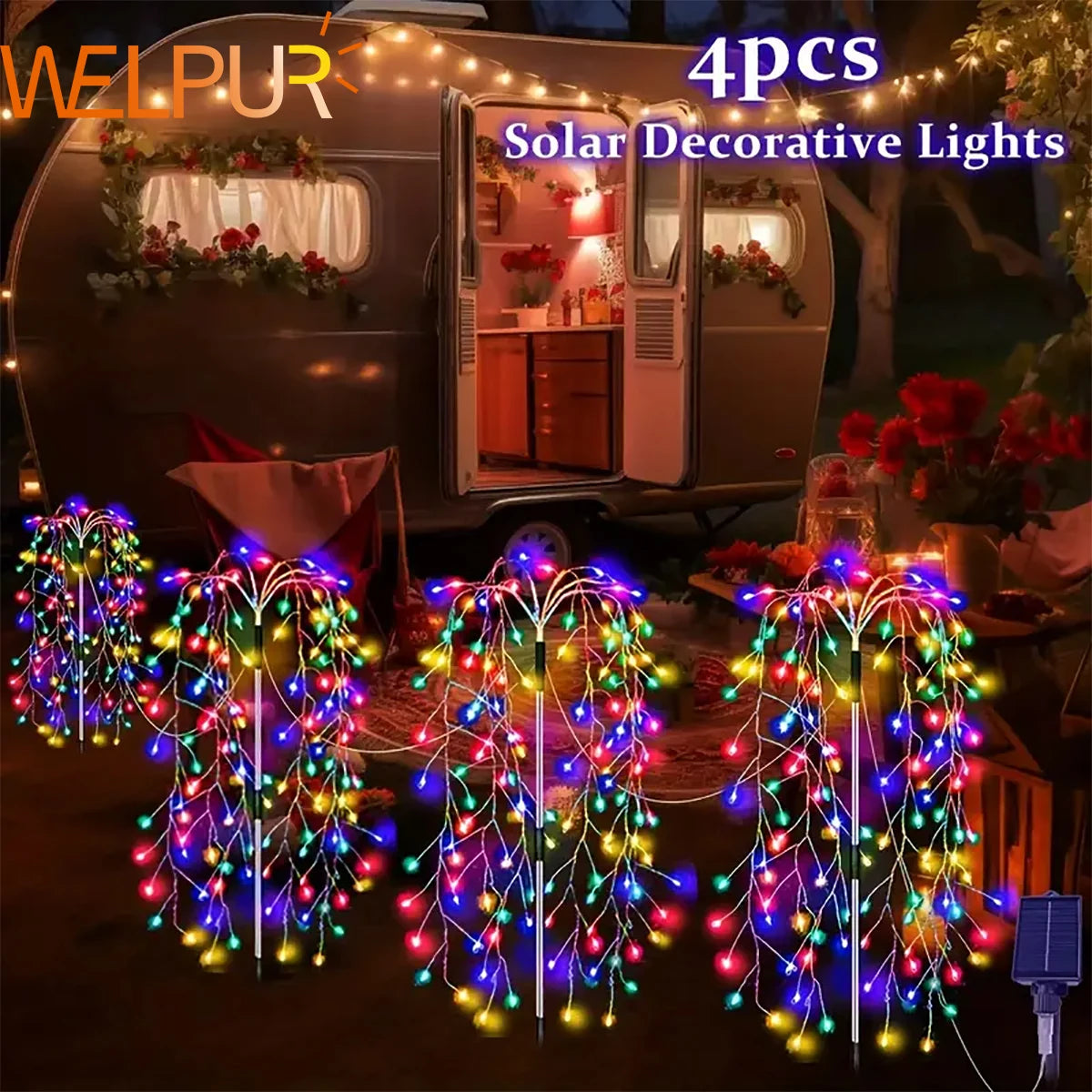 4Pack 680LED Christmas Solar Firecracker Fireworks Lights Outdoor YardSpecification
Working mode: Light control induction
Charging time: About 6-8 hours in the sun
Lighting time: About 8-10 hours in the night
Material:copper wire
4Pack 680LED Christmas Solar Firecracker Fireworks Lights Outdoor Yard Lawn Garden Decorative Light Party Landscape Lighting