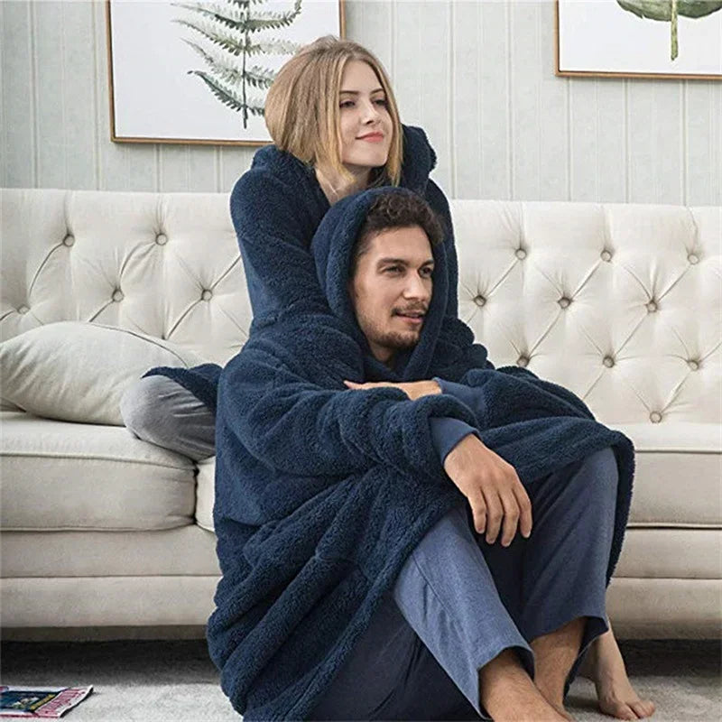 Hoodies Winter Warm Comfort Flannel Blanket with Sleeves Oversized WomPlease note: When purchasing a size, please measure the length of the foot and choose the size according to the length of the foot. Friends with wide or fat feet areSleeves Oversized Women Men Pullovers Thicken Fleece Giant TV Blanket Home wear
