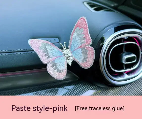 Moving Embroidery Butterfly Car Accessories### Product Description: Moving Embroidery Butterfly Center Console Air Outlet Decoration – Healing Series Car Accessories**Overview:**Transform your vehicle’s interMoving Embroidery Butterfly Car Accessories