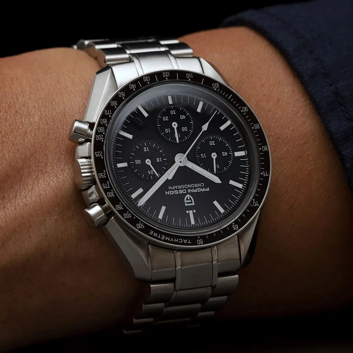 PAGANI DESIGN 2024 New Men's Watches Top Luxury Quartz Watch For Men A**Newly added AR coated sapphire glas s**
PAGANI DESIGN Moon Watch: PAGANI DESIGN presents the new Moonwatch, a watch that not only gives you the feeling Men Auto Date Speed Chronograph AR Sapphire Mirror Wrist watch