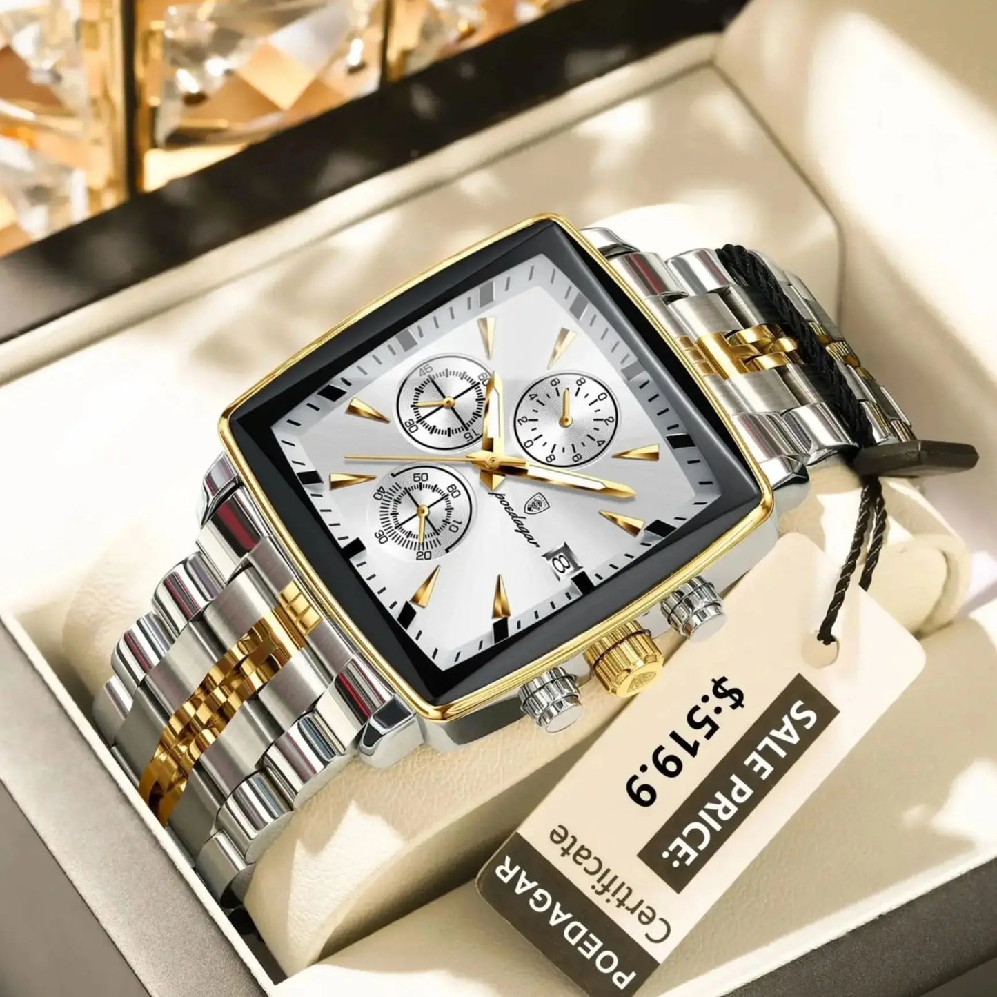 POEDAGAR Luxury Square Sport Man Wristwatch Waterproof Luminous ChronoPackage Included:
1 x POEDAGAR Clock
1 x POEDAGAR Box
1 x Watchband adjust tool
1 x Watch wipe
1 x Warranty card
After-Sales Service:
If you have any questionPOEDAGAR Luxury Square Sport Man Wristwatch Waterproof Luminous Chronograph Quartz Men'