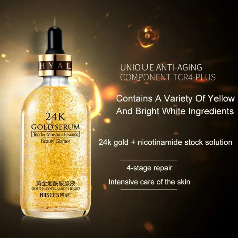 24k Gold Face Serum Brightening Skin Care Products Hyaluronic Acid Nia24k Gold Face Serum Brightening Skin Care Products Hyaluronic Acid Niacinamide Facial Nourish Smooth Care Beauty Health