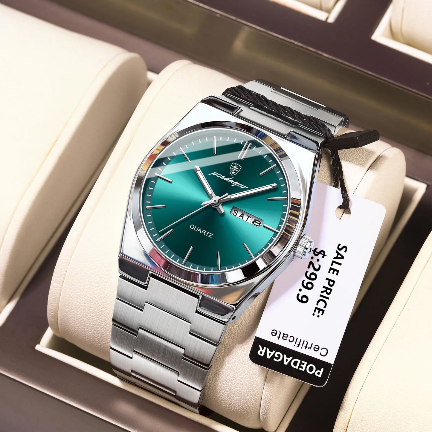 POEDAGAR Luxury Quartz Man Wristwatch Sport Men Watches Waterproof LumPackage Included:
1 x POEDAGAR Clock
1 x POEDAGAR Box
1 x Watchband adjust tool
1 x Watch wipe
1 x Warranty card
After-Sales Service:
If you have any questPOEDAGAR Luxury Quartz Man Wristwatch Sport Men Watches Waterproof Luminous Date Week Stainless Steel Men'