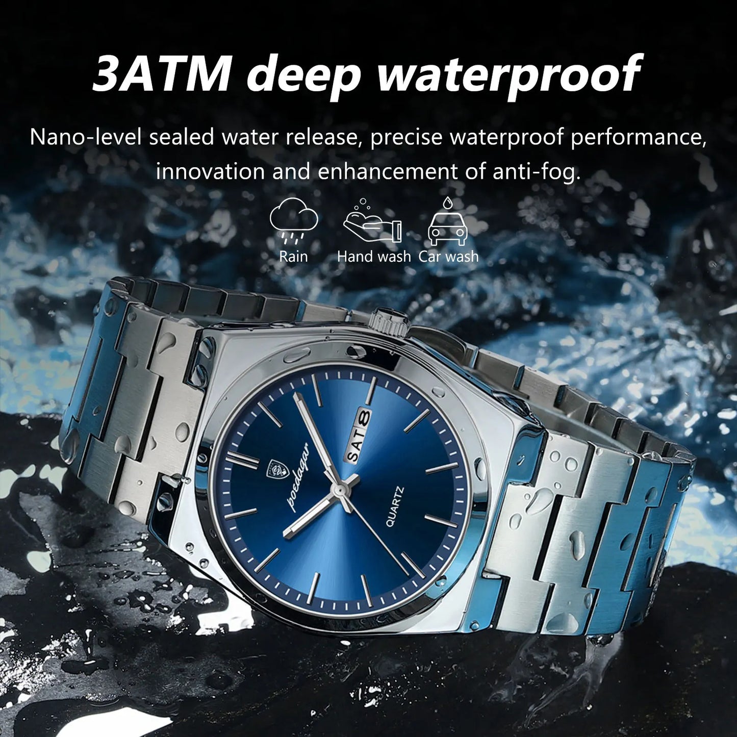 POEDAGAR Luxury Watch For Man Waterproof Luminous Date Week Stainless Package Included:
1 x POEDAGAR Clock
1 x POEDAGAR Box
1 x Watchband adjust tool
1 x Watch wipe
1 x Warranty card
After-Sales Service:
If you have any questMan Waterproof Luminous Date Week Stainless Steel Men Watch Casual Quartz Men'