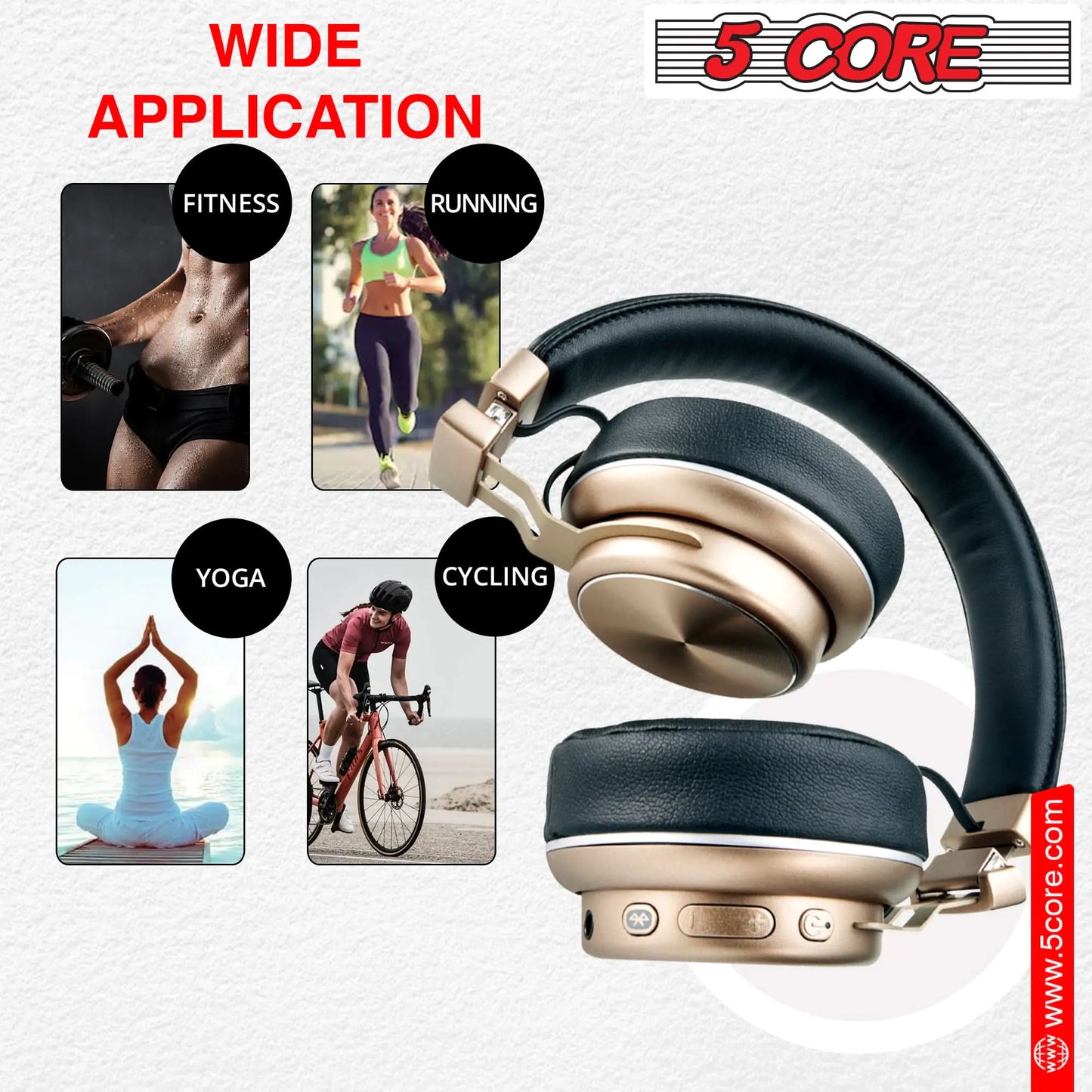 5 CORE Bluetooth Headphones Over Ear Noise Cancelling Headset Stereo HProduct Description
Features
Package Include:
About BrandPadded Ear Cups + Adjustable Headband HEADPHONE 13