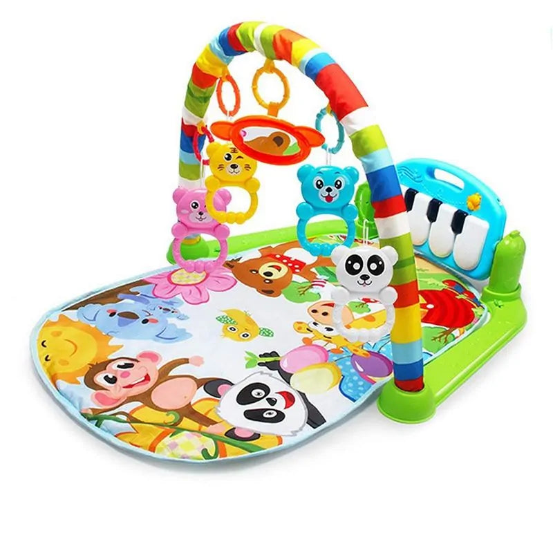 Baby Music Puzzle Play Mat: Educational Keyboard Carpet with Rack ToysIntroducing our Baby Gym Carpet—a delightful blend of comfort, entertainment, and developmental stimulation for your little one!Crafted from soft cotton and durable Baby Music Puzzle Play Mat
