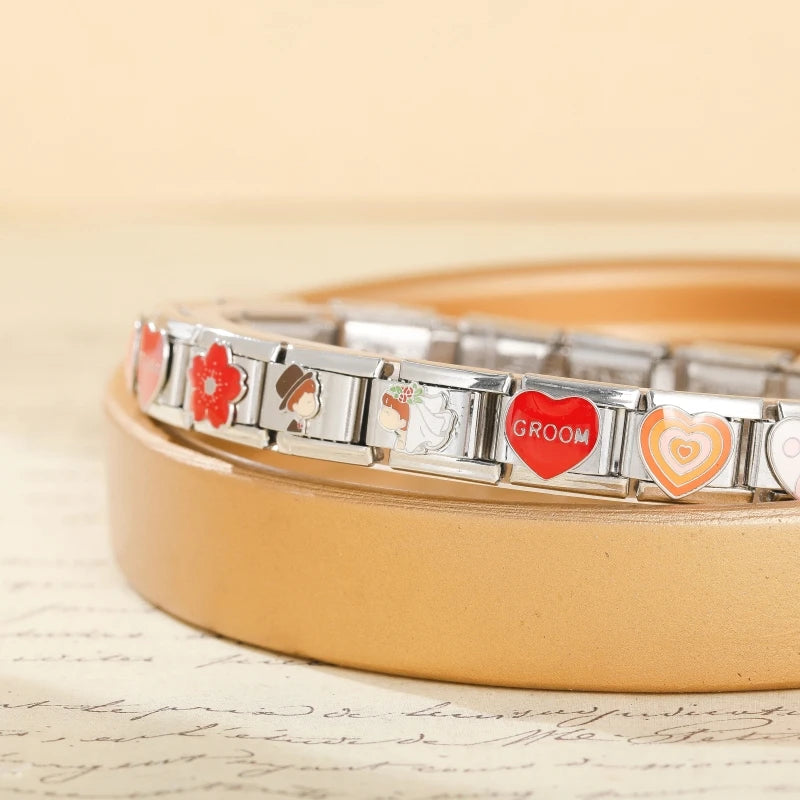 Hapiship Romantic Colour Heart Star Flwoer Tai Chi Italian Charm Links* Brand:Hapiship
* Make a Happy Bracelet !Hapiship Romantic Colour Heart Star Flwoer Tai Chi Italian Charm Links Fit 9mm Stainless Steel Bracelet Jewelry DIY Making DJ597