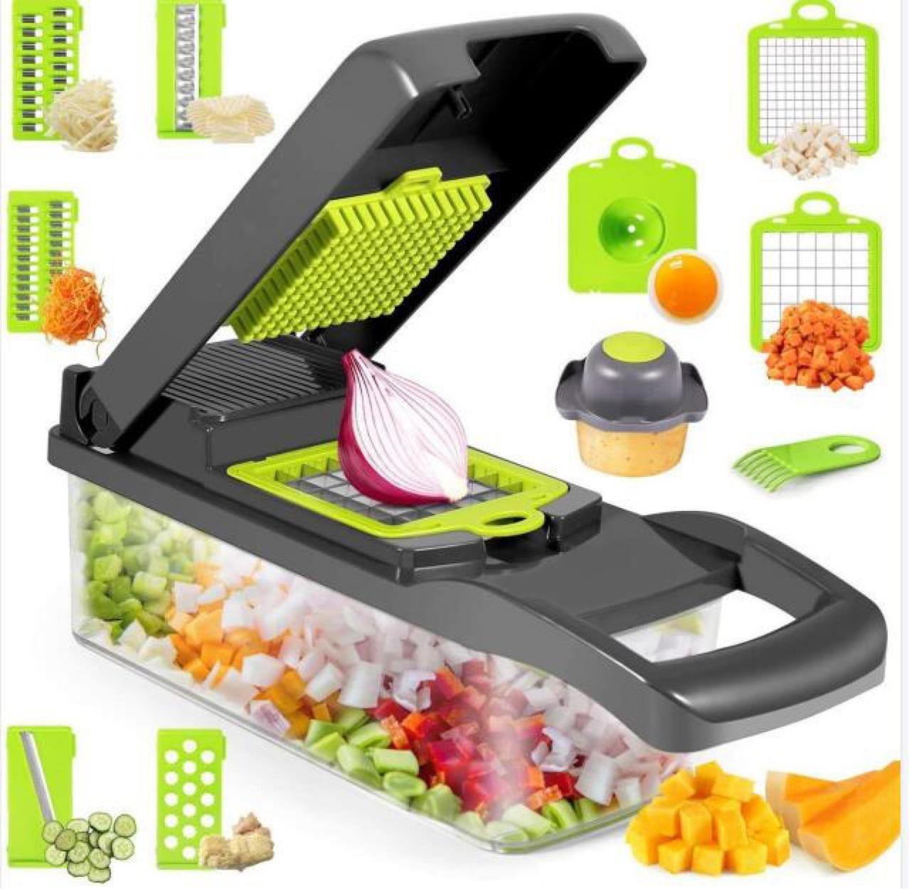 Vegetable Chopper KitchenRevolutionize your kitchen experience with our versatile Vegetable Chopper Slicer, a true multitasking marvel. This 10-piece set equips you with the essential tools Vegetable Chopper Kitchen