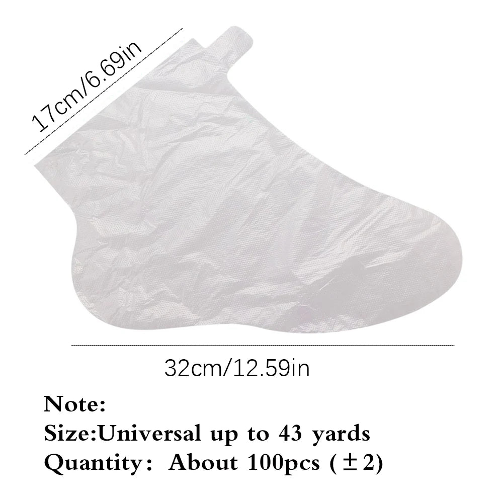 100PCS Transprent Disposable Foot Bags Detox Dead Skin Removal SPA Covers Pedicure Prevent Infection Chapped Foot Care Tools