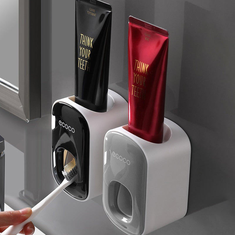 Wall Mount Automatic Toothpaste DispenserIntroducing the ECOCO Automatic Toothpaste Dispenser and Toothbrush Holder â the ultimate bathroom accessory for a hassle-free and organized oral care routine. ThiWall Mount Automatic Toothpaste Dispenser