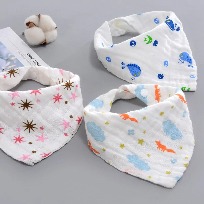 Baby BibsUpgrade your baby's mealtime essentials with our premium Baby Bibs, combining practicality with effortless style. These bibs are meticulously crafted from 100% cottoBaby Bibs