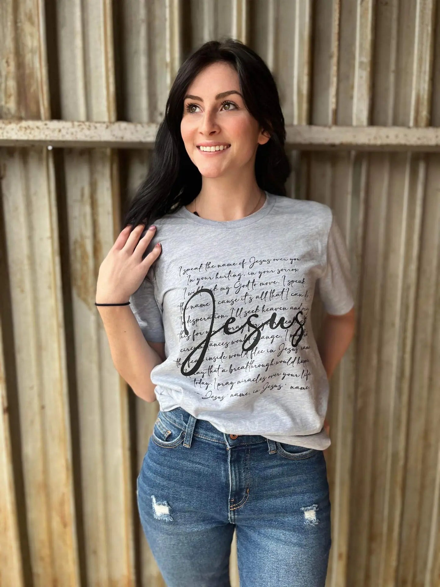 I Speak The Name of JesusHow beautiful is this, ladies! This is PERFECT for Easter, and even better that you can wear it all year round!Speak