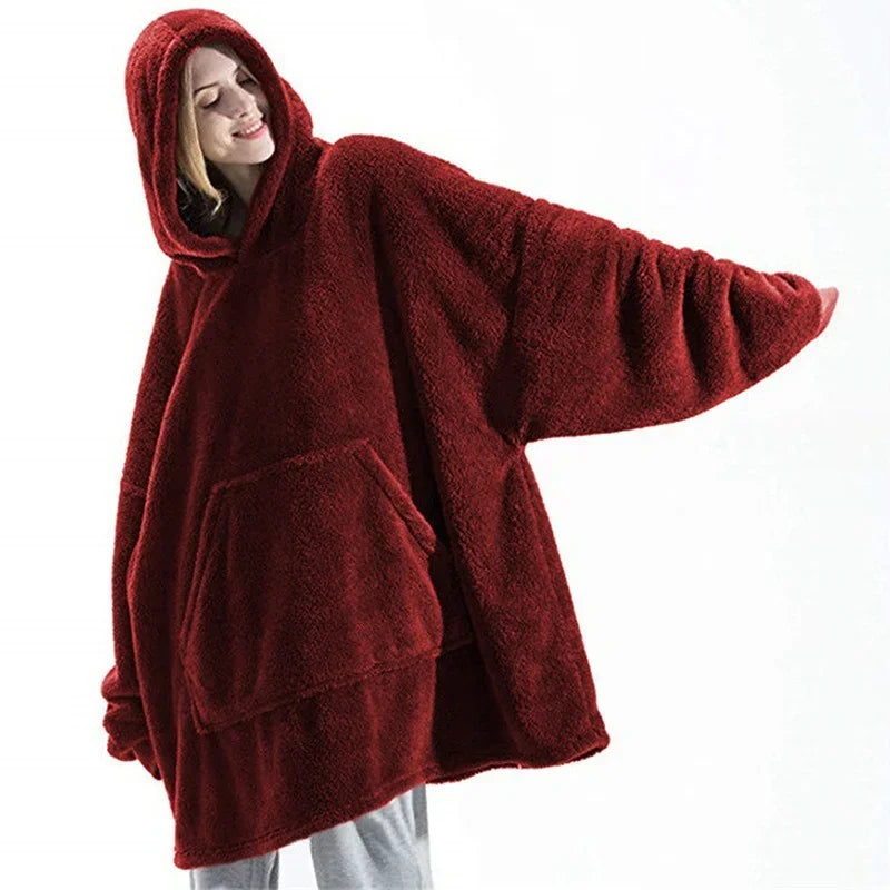 Hoodies Winter Warm Comfort Flannel Blanket with Sleeves Oversized WomPlease note: When purchasing a size, please measure the length of the foot and choose the size according to the length of the foot. Friends with wide or fat feet areSleeves Oversized Women Men Pullovers Thicken Fleece Giant TV Blanket Home wear