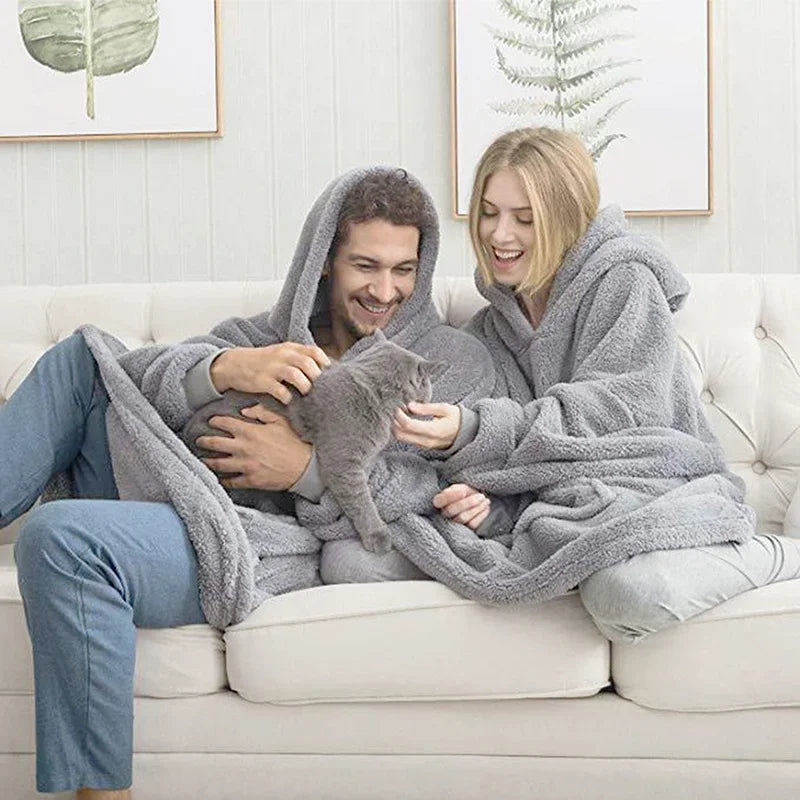 Hoodies Winter Warm Comfort Flannel Blanket with Sleeves Oversized WomPlease note: When purchasing a size, please measure the length of the foot and choose the size according to the length of the foot. Friends with wide or fat feet areSleeves Oversized Women Men Pullovers Thicken Fleece Giant TV Blanket Home wear