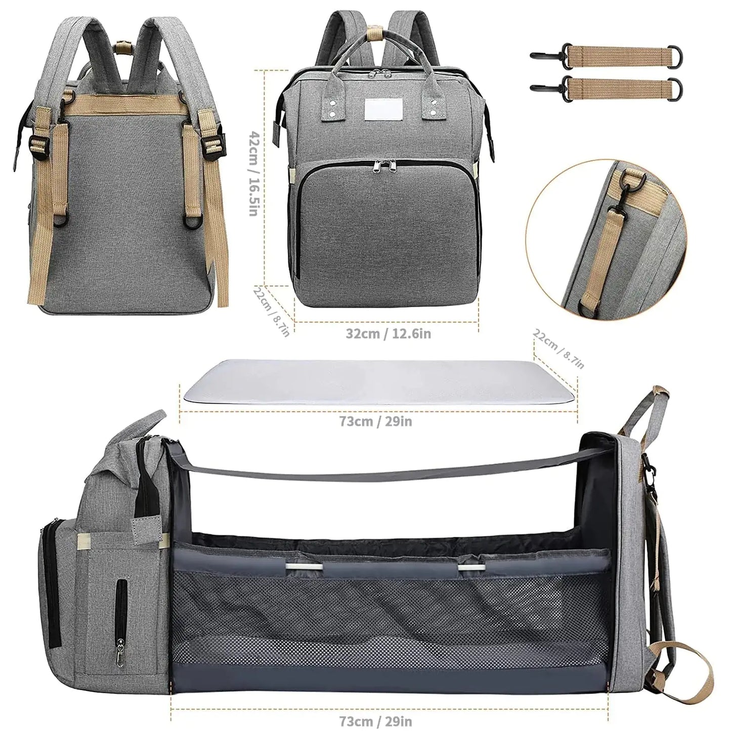 Baby Diaper Bag Nappy Stroller For BabyYour Trusted Companion for Parenthood Adventures!Introducing our Baby Diaper Bag Nappy Stroller—a must-have for every parent on the go! Designed with convenience andBaby Diaper Bag Nappy Stroller