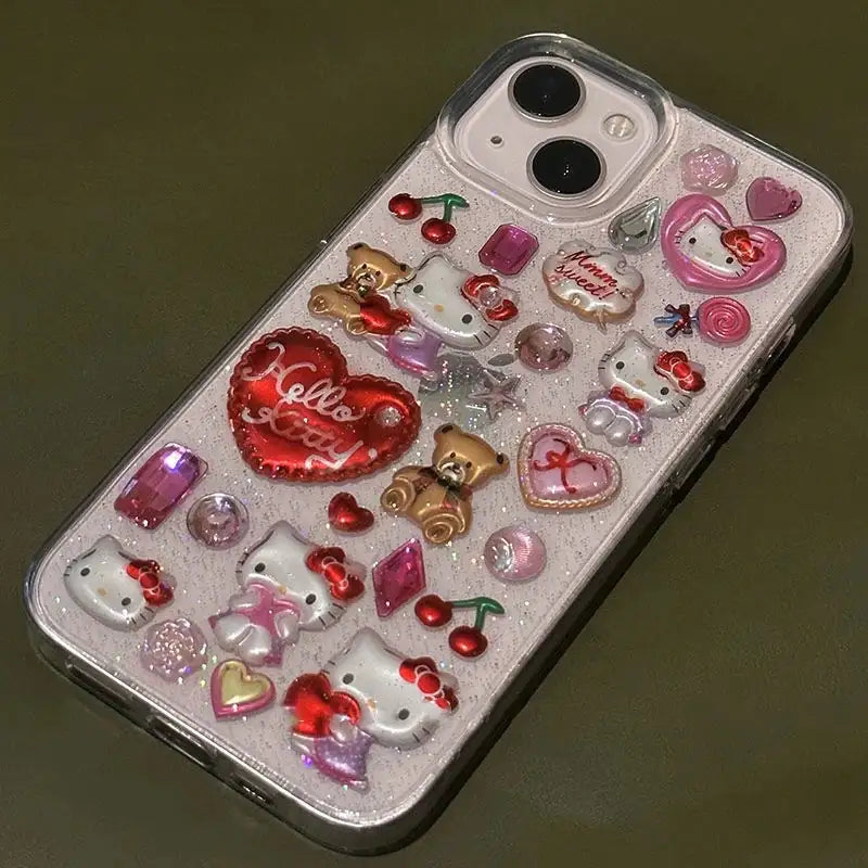 Hello Kitty Clear Teddy Multicharm Phone CasesShow Your Love for Hello Kitty with Clear Teddy Multicharm Phone CasesExpress your affection for Hello Kitty with our Clear Teddy Multicharm Phone Cases. These adoraKitty Clear Teddy Multicharm Phone Cases