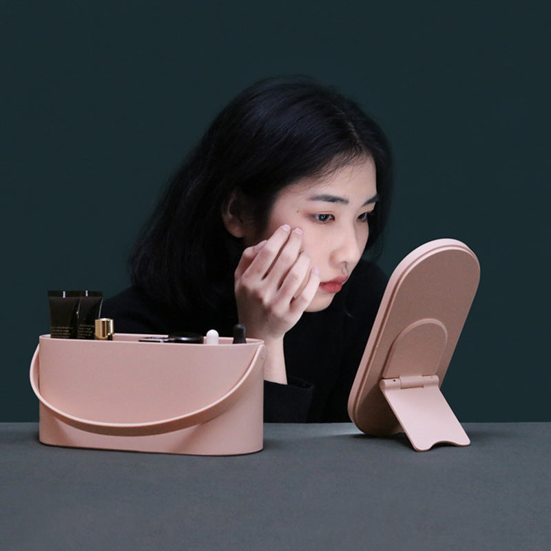 Makeup Organizer BoxThis Makeup Organizer Box is perfect for those who are always on the go! It's portable and adjustable, making it easy to carry with you wherever you go. The built-inMakeup Organizer Box