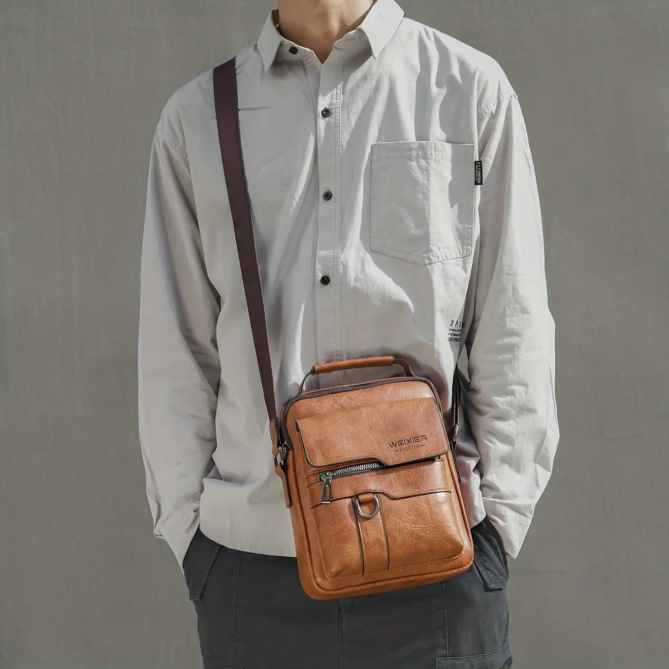 Men's Messenger BagTransform your daily routine into a seamless blend of professionalism and style with our versatile messenger bag designed for men. Crafted from high-quality PU leathMessenger Bag