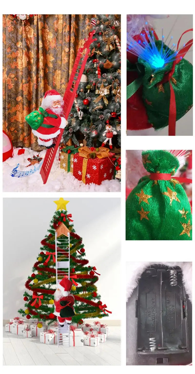 Electric Climbing Santa DollBring Joy to Your Home with Electric Climbing Santa Doll Experience the delight of Santa Claus climbing your Christmas tree with our charming electric climbing SantaElectric Climbing Santa Doll