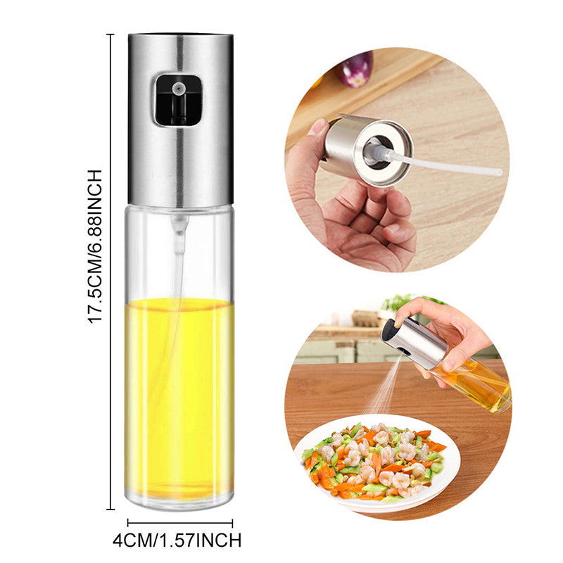 Kitchen Condiment BottleLooking for an oil bottle that can make your cooking easier and more fun? Kitchen Condiment Bottle is perfect for you! Made of PP spray head and glass bottle body, iKitchen Condiment Bottle