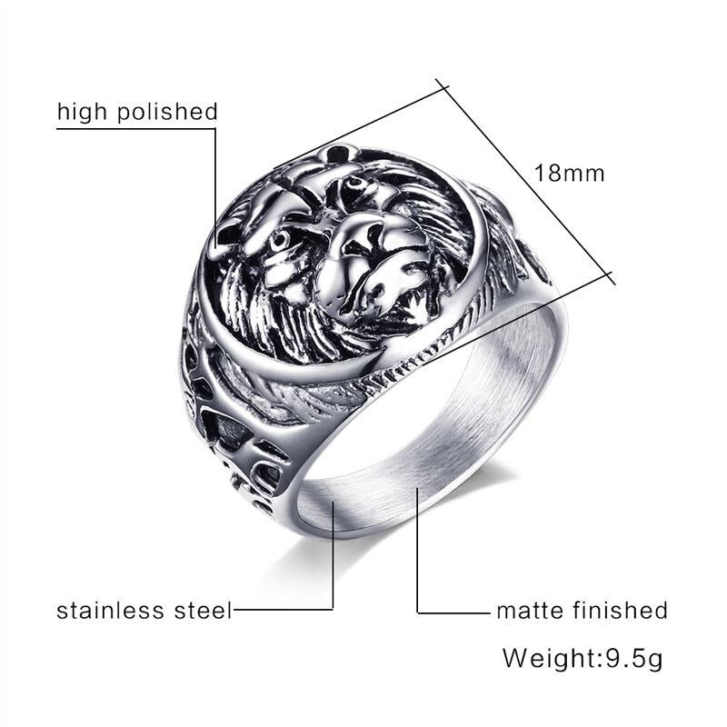 Lion Head RingsBe the pride of your peers with our vintage Lion Head Ring! The perfect staple for any man, this show-stopping stainless steel ring is sure to draw gazes. Crafted wiLion Head Rings