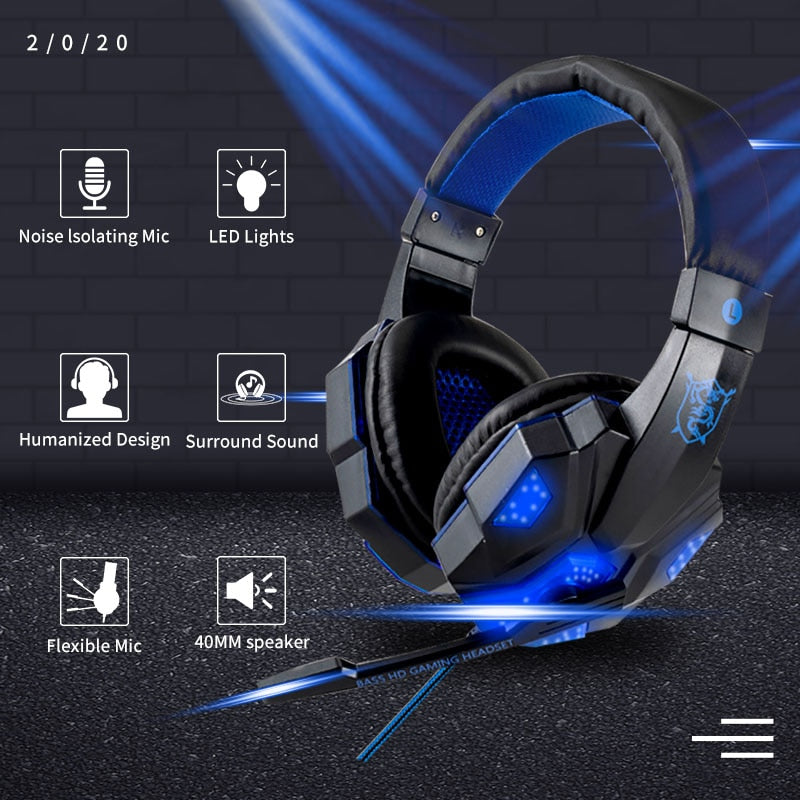 Led Light Wired Gamer HeadsetIntroducing the Led Light Wired Gamer Headset, the perfect addition to any gamer's toolkit. This high-quality headset offers incredible sound quality and noise isolaLed Light Wired Gamer Headset