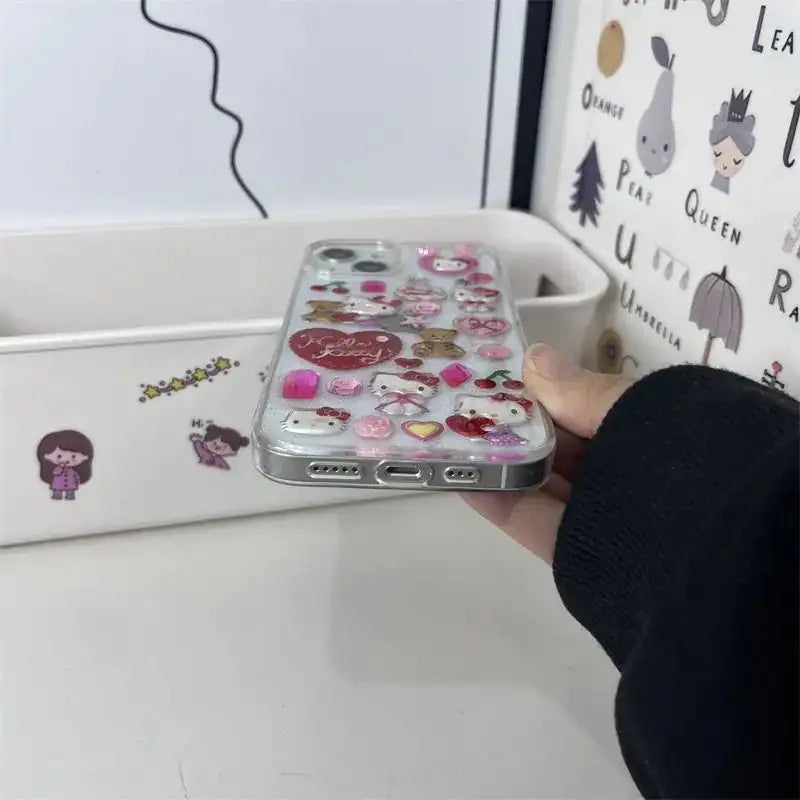 Hello Kitty Clear Teddy Multicharm Phone CasesShow Your Love for Hello Kitty with Clear Teddy Multicharm Phone CasesExpress your affection for Hello Kitty with our Clear Teddy Multicharm Phone Cases. These adoraKitty Clear Teddy Multicharm Phone Cases