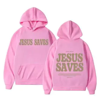 Jesus Saves Oversized HoodieDwscriptionStay warm and stylish with our "Jesus Saves" oversized hoodie, perfect for autumn and winter. This vintage-inspired sweatshirt features a bold Christian pJesus Saves Oversized Hoodie