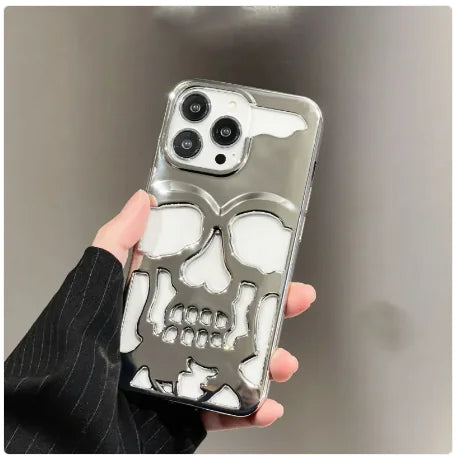 3D Skull Phone Case For I-PhoneElevate your style with our Luxury Plating 3D Skull Phone Case, designed specifically for the iPhone 14 Pro Max, 13, 12, and 11 Plus. This case is the perfect fusion3D Skull Phone Case