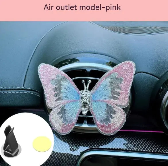 Moving Embroidery Butterfly Car Accessories### Product Description: Moving Embroidery Butterfly Center Console Air Outlet Decoration – Healing Series Car Accessories**Overview:**Transform your vehicle’s interMoving Embroidery Butterfly Car Accessories