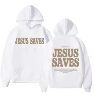 Jesus Saves Oversized HoodieDwscriptionStay warm and stylish with our "Jesus Saves" oversized hoodie, perfect for autumn and winter. This vintage-inspired sweatshirt features a bold Christian pJesus Saves Oversized Hoodie