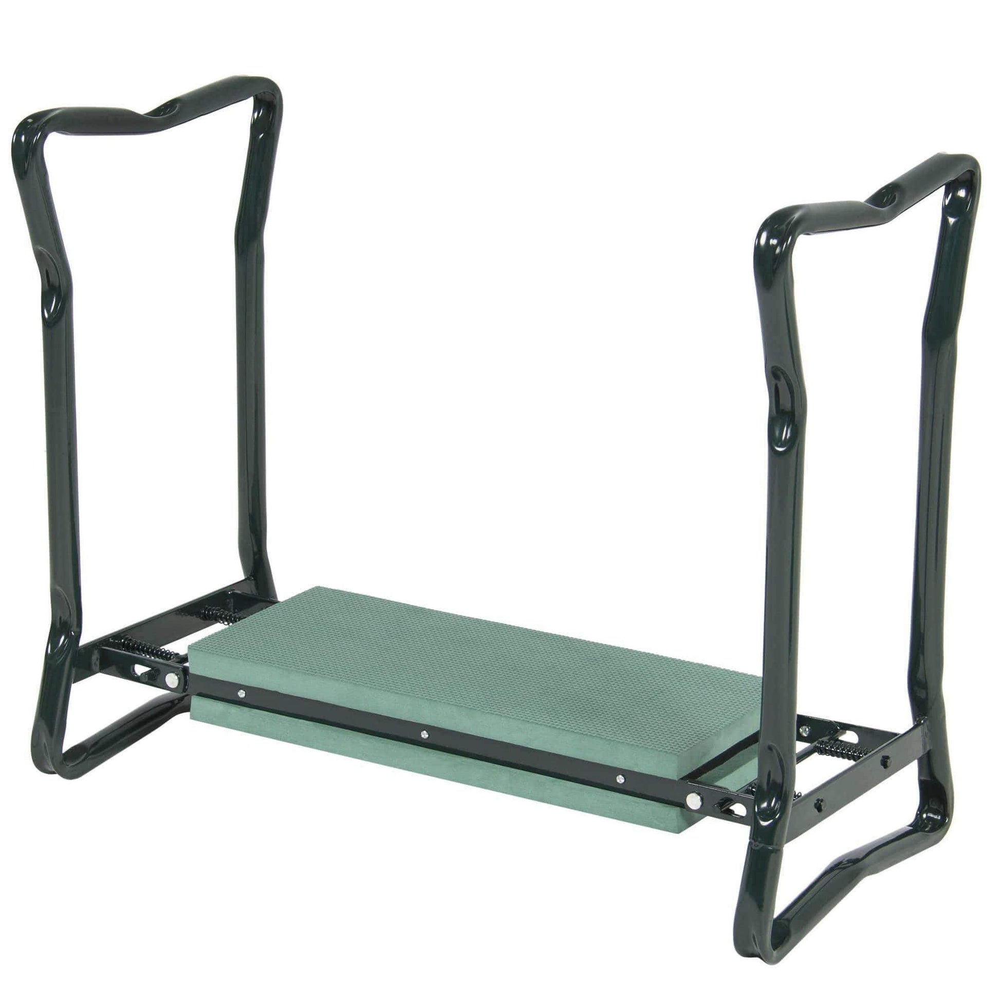 Garden KneelerMaterial: metal and foam
Size: 60x27x49 cm / 23,4x10,5x19,1 inches (L x W x H)
Foam Pad Size: 40.5x15.5x5.5 cm / 15.8x6.0x2.1 inches (L x W x H)
Small bag size: 27.5Garden Kneeler