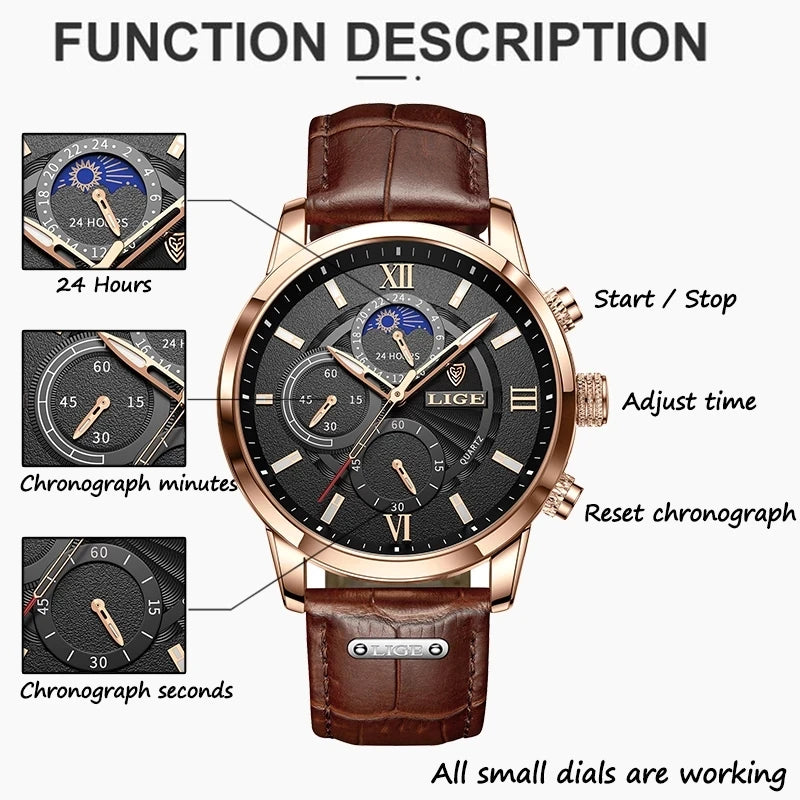 Leather Men Quartz Luxury WatchesIndulge in Timeless Luxury with Leather Men Quartz Watches!Experience the pinnacle of refinement and sophistication with our collection of leather men quartz luxury Leather Men Quartz Luxury Watches