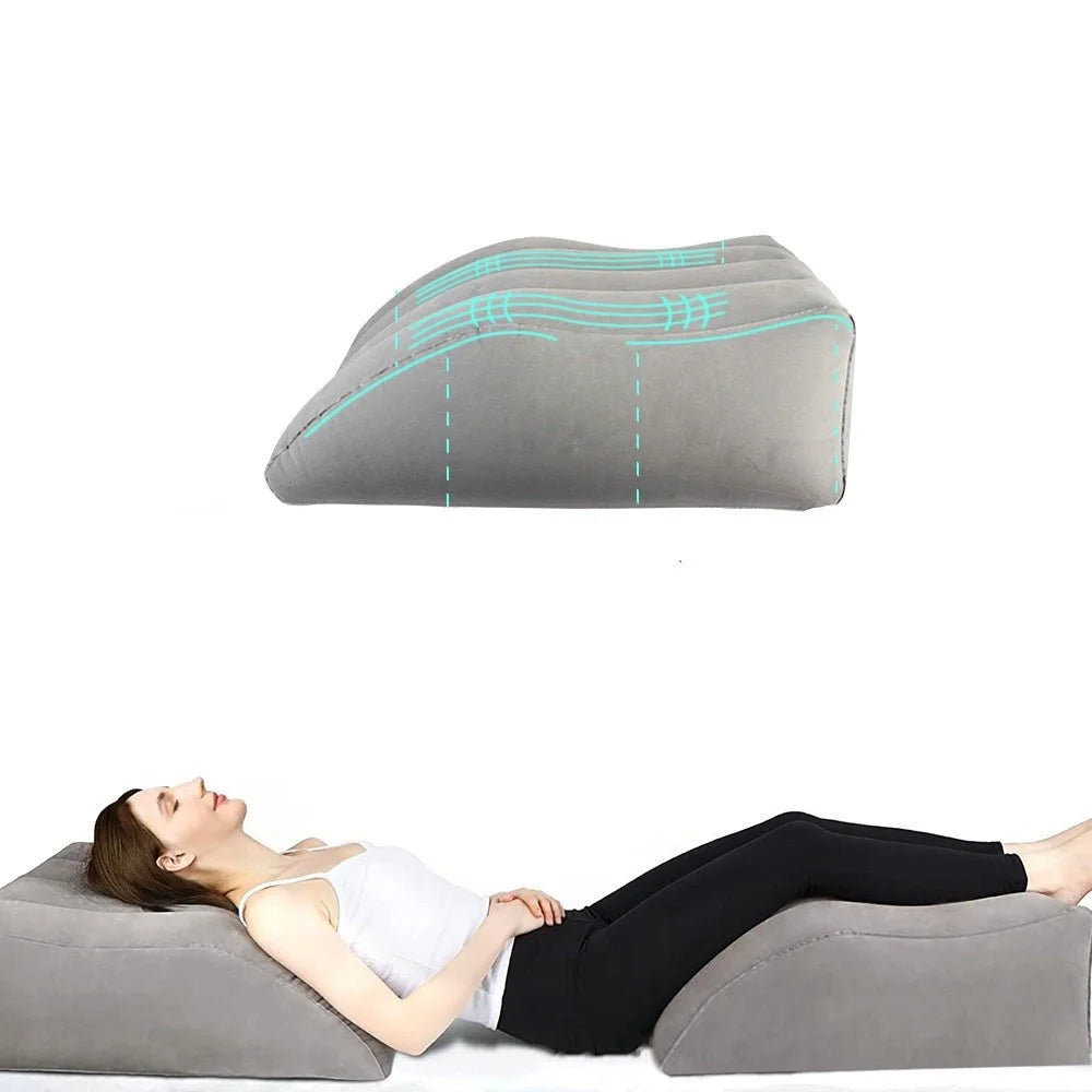 Ergonomic Leg PillowAre your legs screaming for a break? Say goodbye to discomfort and hello to relaxation with our Ergonomic Inflatable Leg Pillow! Here's how we make comfort our priorErgonomic Leg Pillow