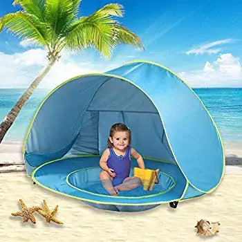 Baby Beach TentProtect Your Little One Under the SunEnsure your baby's safety with the Baby Beach Tent. Its UV-protective material shields delicate skin from harmful rays, letting Baby Beach Tent