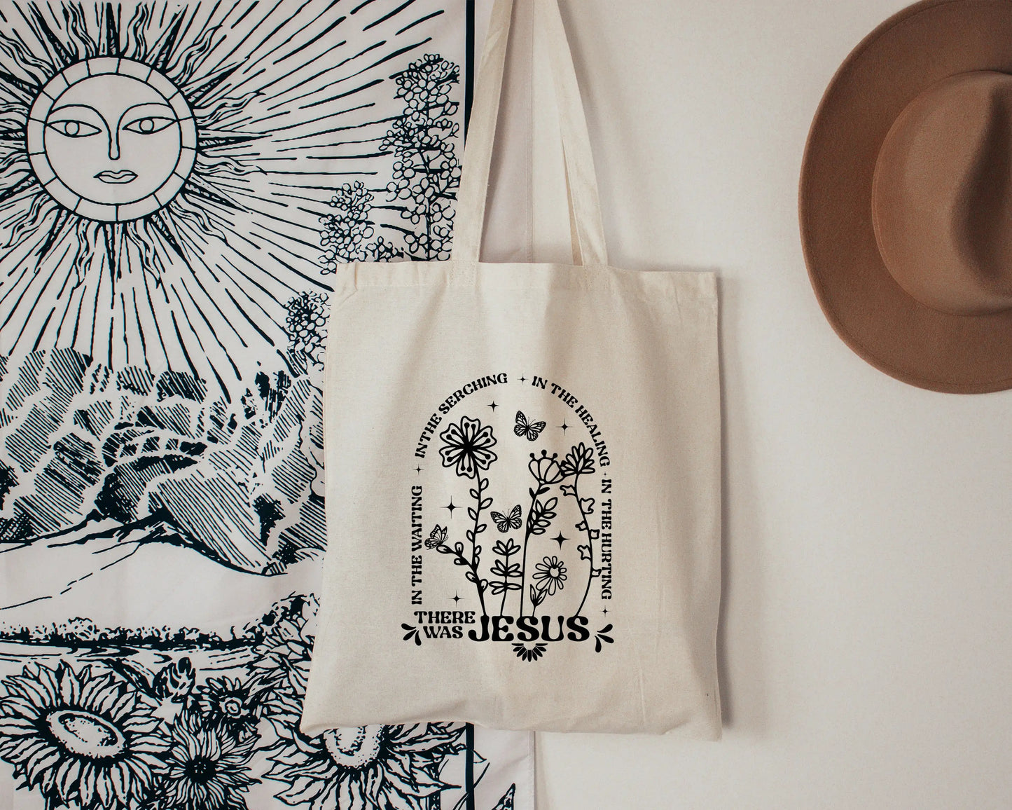 There was Jesus Tote BagLogo Bag, Custom Tote Bag, Promotional Tote Bag, Trade Show Gift Bag, Custom Shopper, Shopping Bags, Custom Text Tote, Personalized Tote, Beach Bags-- How To Order -Jesus Tote Bag