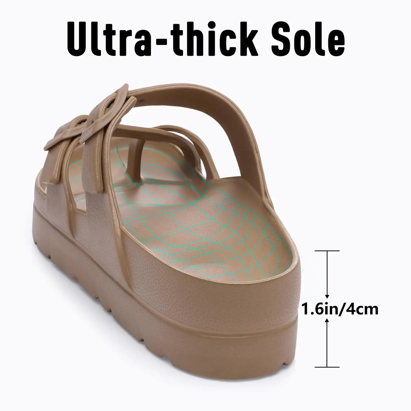 Women's Platform Sandals with Arch Support Comfortable Foam Slides LigWomen's Platform Sandals with Arch Support Comfortable Foam Slides Lightweight Thick Soles | Adjustable Buckle | Ultra Cushion
Product DetailsArch Support Comfortable Foam Slides Lightweight Thick Soles