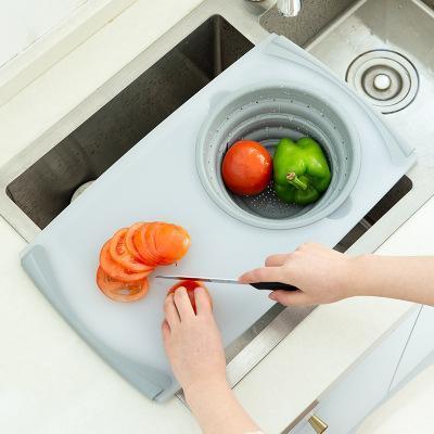 Kitchen Plastic Chopping BoardThis Kitchen Plastic Chopping Board is made of PP+TRP, matte + silica gel. It's safe and secure. The cutting board is easy to clean - the silicone drainage basin witKitchen Plastic Chopping Board