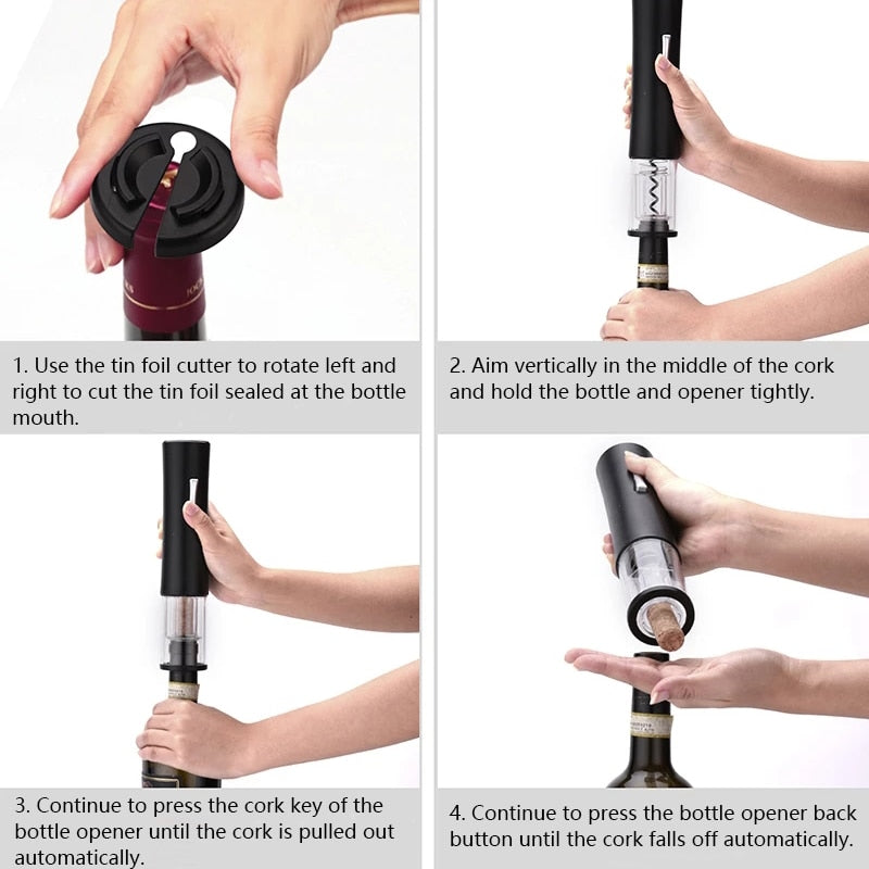 Automatic Wine Bottle OpenerWine lovers rejoice! The new Automatic Bottle Opener for Red Wine is the perfect tool to open your wine bottles with ease. This electric wine opener features a foil Automatic Wine Bottle Opener